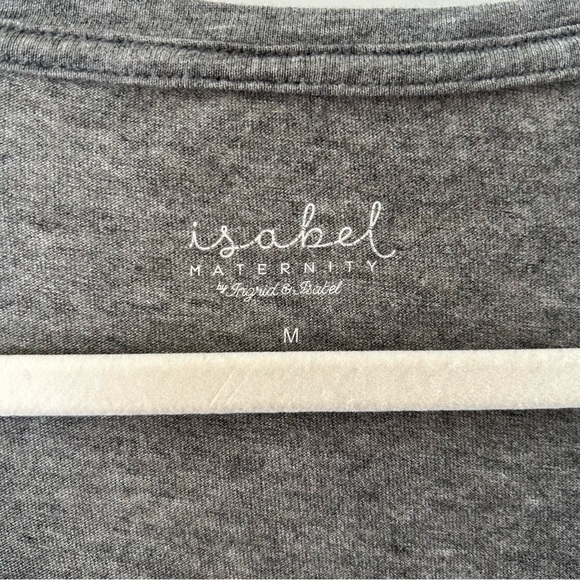 [M] Isabel Maternity V-Neck Dark Grey Side Scrunch Short Sleeve Top - Picture 8 of 8